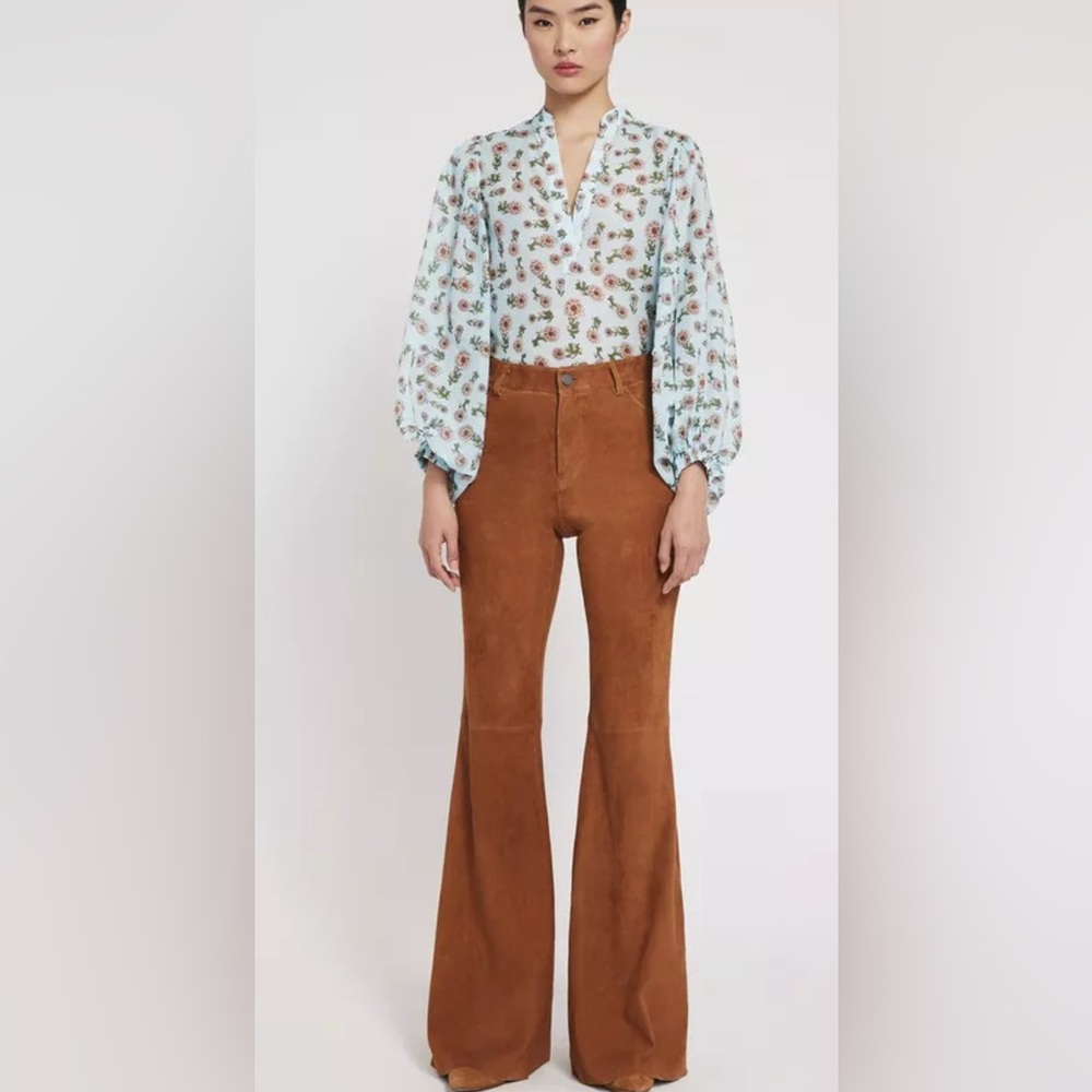 Alice + Olivia Tan Suede Pants